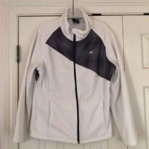 Snozu Performance Fleece White Gray Jacket Extra Large